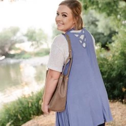 No Ship Drop Ship Life Of The Party Sleeveless Cardigan In Periwinkle