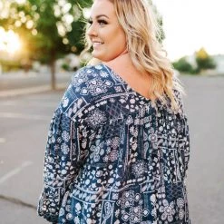 No Ship Drop Ship Blue Is Your Color Peasant Top New Arrivals