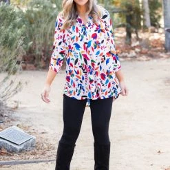 Boutique Simplified Boca Raton 3/4 Sleeve Top New Arrivals