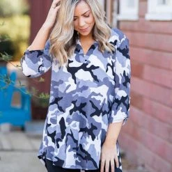 Boutique Simplified Master Of Disguise 3/4 Sleeve Top New Arrivals