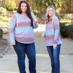 Boutique Simplified Gradiently Striped Hoodie New Arrivals