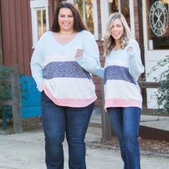 Boutique Simplified Sweet Horizons Color Block Top New Arrivals