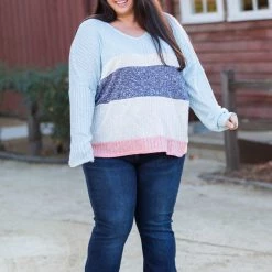 Boutique Simplified Sweet Horizons Color Block Top New Arrivals