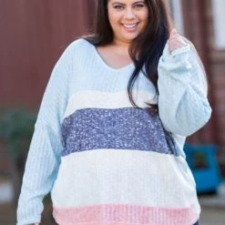 Boutique Simplified Sweet Horizons Color Block Top New Arrivals