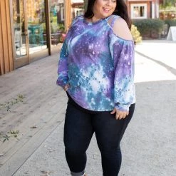 Boutique Simplified To The Moon And Back Caged Shoulder Top New Arrivals