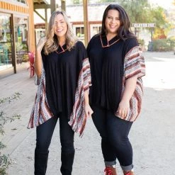 Boutique Simplified Boho Frenzy Poncho Tunic New Arrivals