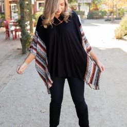 Boutique Simplified Boho Frenzy Poncho Tunic New Arrivals
