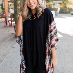 Boutique Simplified Boho Frenzy Poncho Tunic New Arrivals