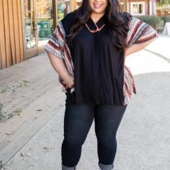 Boutique Simplified Boho Frenzy Poncho Tunic New Arrivals