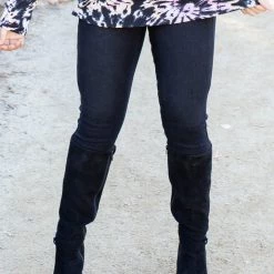 Boutique Simplified Black Thermal Denim Judy Blue Skinnies