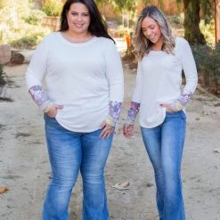 Boutique Simplified Pleasantly Abloom Long Sleeve Top New Arrivals