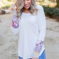 Boutique Simplified Pleasantly Abloom Long Sleeve Top New Arrivals