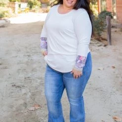 Boutique Simplified Pleasantly Abloom Long Sleeve Top New Arrivals