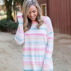 Boutique Simplified Debonair Spirit Long Sleeve Top New Arrivals