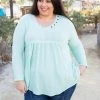 Boutique Simplified Mint Julep Babydoll Tunic 1 Boutique Simplified Mint Julep Babydoll Tunic
