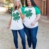 Boutique Simplified New Arrivals Shamrock On Raglan Top