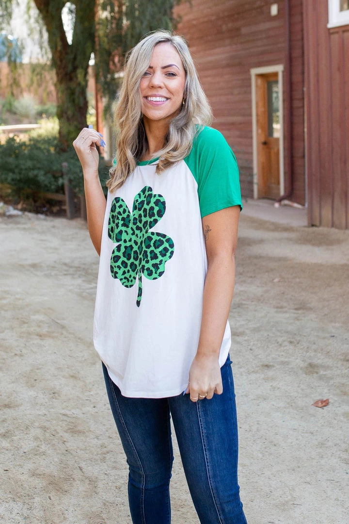 Boutique Simplified New Arrivals Shamrock On Raglan Top 4 Boutique Simplified New Arrivals Shamrock On Raglan Top