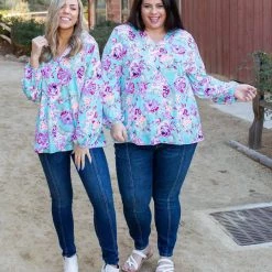 Boutique Simplified Pop Of Neon Long Sleeve Top New Arrivals