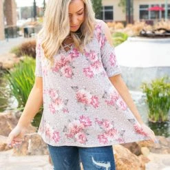 Boutique Simplified Snow Kissed Garden Cold Shoulder New Arrivals