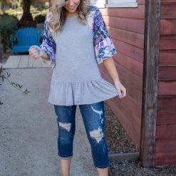 Boutique Simplified Believe In Yourself Ruffle Sleeve Top