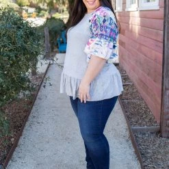 Boutique Simplified Believe In Yourself Ruffle Sleeve Top