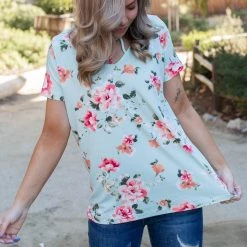 Boutique Simplified New Arrivals Minty Fresh Caged Top