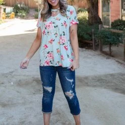 Boutique Simplified New Arrivals Minty Fresh Caged Top