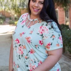 Boutique Simplified New Arrivals Minty Fresh Caged Top