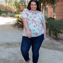 Boutique Simplified New Arrivals Minty Fresh Caged Top