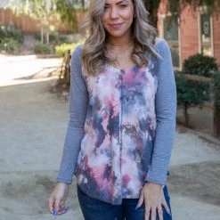 Boutique Simplified Geode Raglan Top New Arrivals