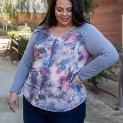 Boutique Simplified Geode Raglan Top New Arrivals