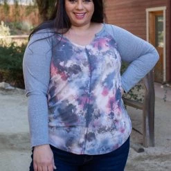 Boutique Simplified Geode Raglan Top New Arrivals