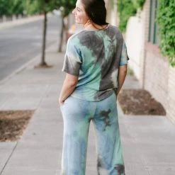 No Ship Drop Ship New Arrivals Arctic Waters Tie Dye Top