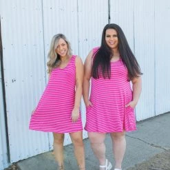 Boutique Simplified New Arrivals Hot To Trot Sleeveless Swing Dress In Hot Pink 13 Boutique Simplified New Arrivals Hot To Trot Sleeveless Swing Dress In Hot Pink