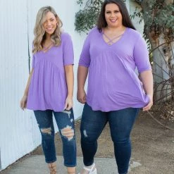 Boutique Simplified New Arrivals Crossroads Babydoll In Lavender