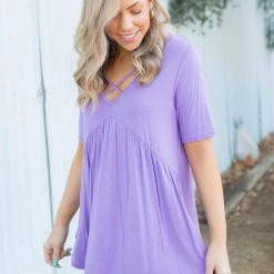 Boutique Simplified New Arrivals Crossroads Babydoll In Lavender