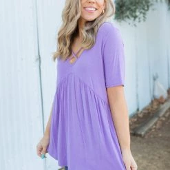 Boutique Simplified New Arrivals Crossroads Babydoll In Lavender