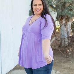Boutique Simplified New Arrivals Crossroads Babydoll In Lavender