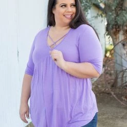 Boutique Simplified New Arrivals Crossroads Babydoll In Lavender