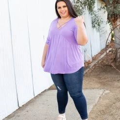 Boutique Simplified New Arrivals Crossroads Babydoll In Lavender