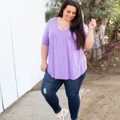 Boutique Simplified New Arrivals Crossroads Babydoll In Lavender