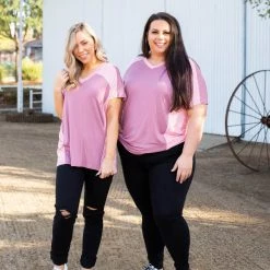 Boutique Simplified Rosey Cheeks Short Sleeve Top