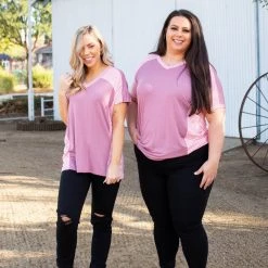 Boutique Simplified Rosey Cheeks Short Sleeve Top