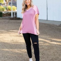 Boutique Simplified Rosey Cheeks Short Sleeve Top