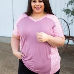 Boutique Simplified Rosey Cheeks Short Sleeve Top