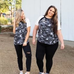 Boutique Simplified New Arrivals Camouflage In Darkness Short Sleeve Raglan