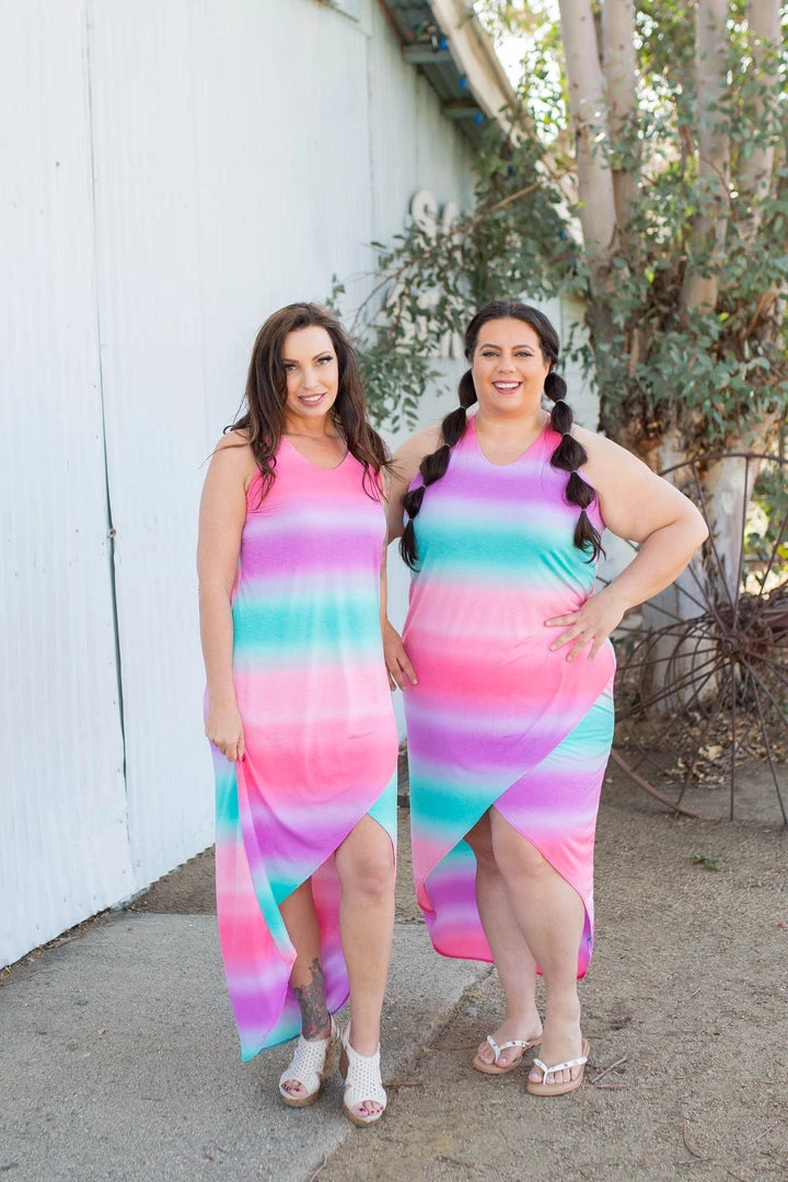 Boutique Simplified Summer Sunset Tulip Maxi Dress 5 Boutique Simplified Summer Sunset Tulip Maxi Dress