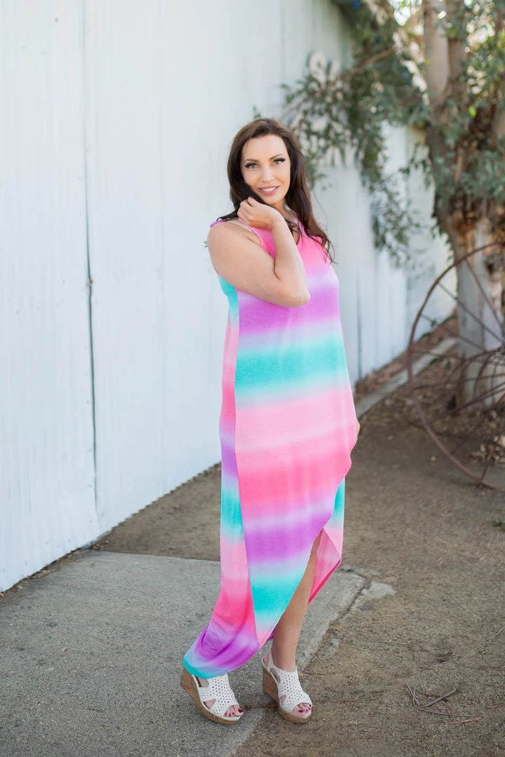 Boutique Simplified Summer Sunset Tulip Maxi Dress 7 Boutique Simplified Summer Sunset Tulip Maxi Dress