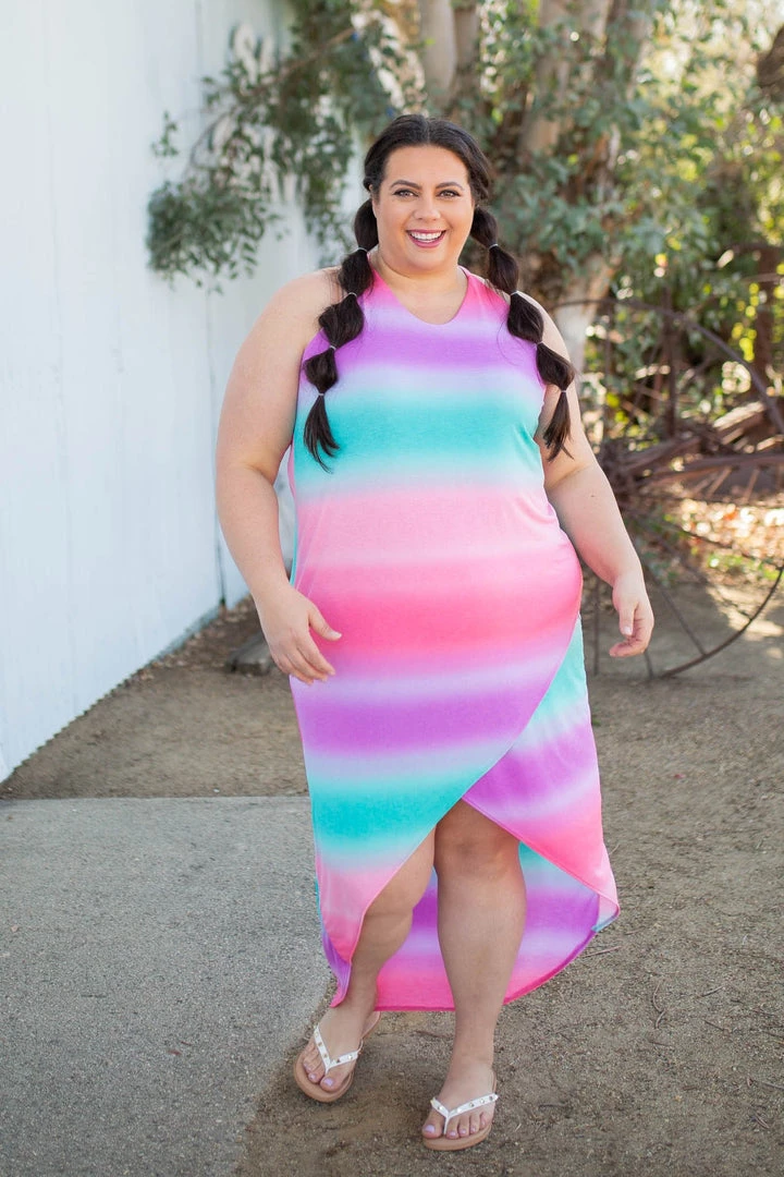 Boutique Simplified Summer Sunset Tulip Maxi Dress 4 Boutique Simplified Summer Sunset Tulip Maxi Dress