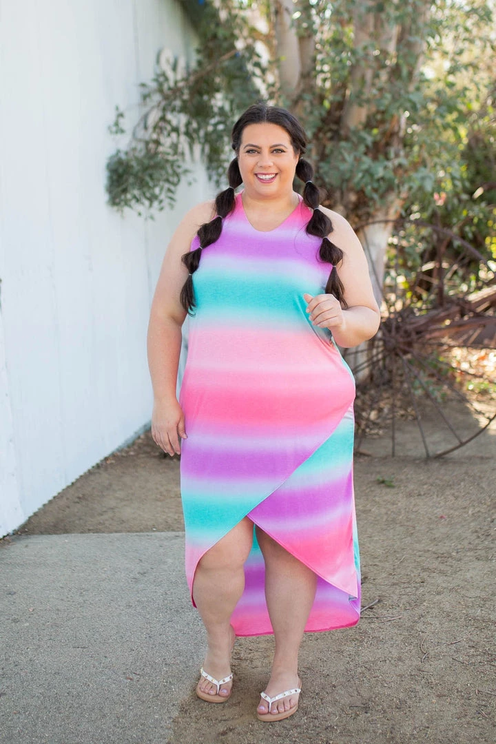 Boutique Simplified Summer Sunset Tulip Maxi Dress 12 Boutique Simplified Summer Sunset Tulip Maxi Dress